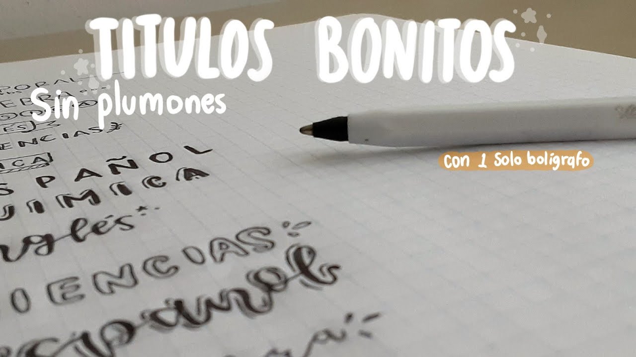 Haz títulos bonitos sin plumones || (con un solo bolígrafo) ✨ - thptnganamst.edu.vn