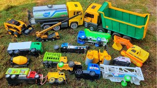 Mencari dan Merakit Mobil mobilan Dump Truck Tanki Oil Excavator Bulldozer Truck Crane Truk Kontener