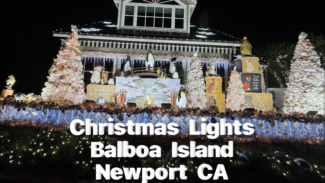 Christmas Lights on Balboa Island & Boats Newport California YouTube
