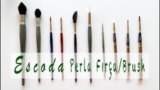 BEST NEW WATERCOLOR TRAVEL BRUSH SET? 🎨 Escoda Blue Set Review: Perla,  Ultimo & Prado in action! 