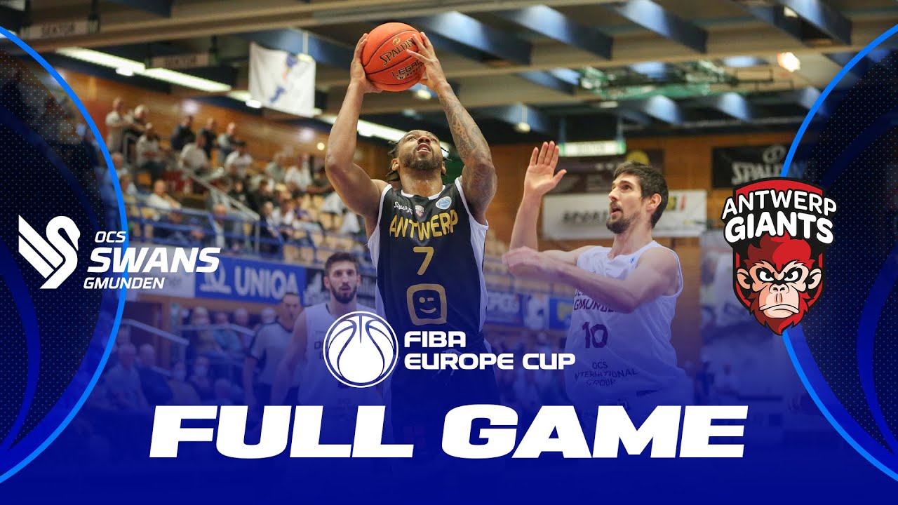 OCS Swans Gmunden v Telenet Giants Antwerp Full Basketball Game FIBA Europe Cup 2022-23