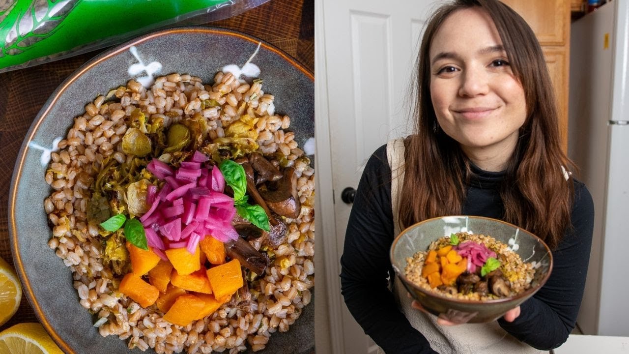 My Favorite Healthy Winter Meal // Roasted Vegetable Grain Bowls