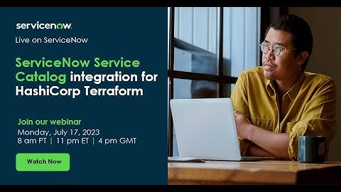 ServiceNow Service Catalog integration for HashiCorp Terraform