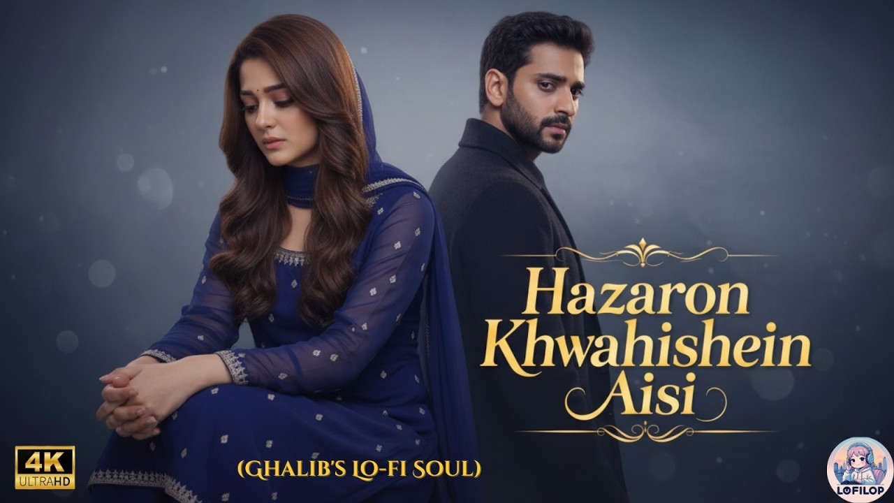 Hazaron Khwahishein Aisi Lofi (Slowed + Reverb) | Mirza Ghalib | A Midnight Lofi Journey 🌙✨