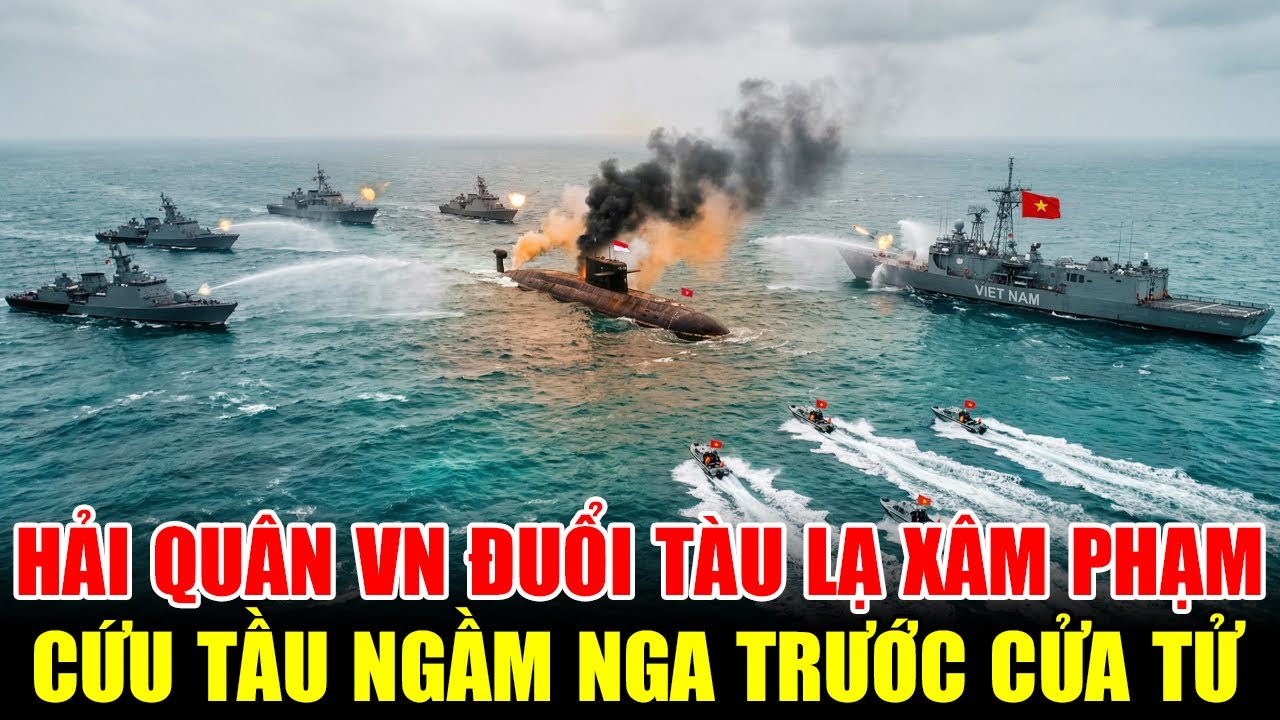 Biển Đông Nổi Sóng: Tàu Ngầm Nga Gặp Nạn - Hải Quân VN Rẽ Sóng Cứu Bạn Trước Cửa Tử