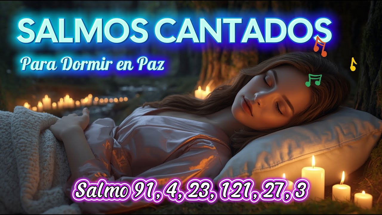 SALMOS CANTADOS PARA DORMIR EN PAZ 91, 4, 23, 121, 27, 3 - YouTube