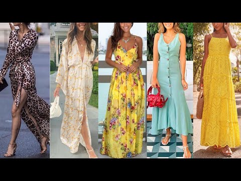 VESTIDOS LARGOS DE MODA DE ESTILO CASUAL/ VESTIDOS MODERNOS LARGOS CASUALES  VESTIDO DE MODA LARGOS - YouTube