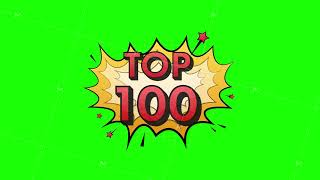 Comic speech bubbles with text top 100. Neon itch icon. Symbol, sticker tag, special offer label