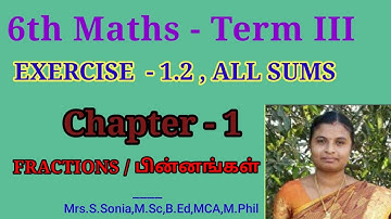6th Maths Term 3 Exercise 1.2 ALL SUMS |6th maths Tamil Medium Term 3 exercise 1.2 |New Syllabus *