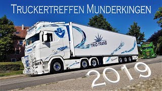 Truckertreffen Munderkingen 2019 die Einfahrt der Trucks am Samstag
