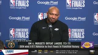 Darvin Ham Post Game Interview | May 22 | Lakers vs Nuggets Game 4