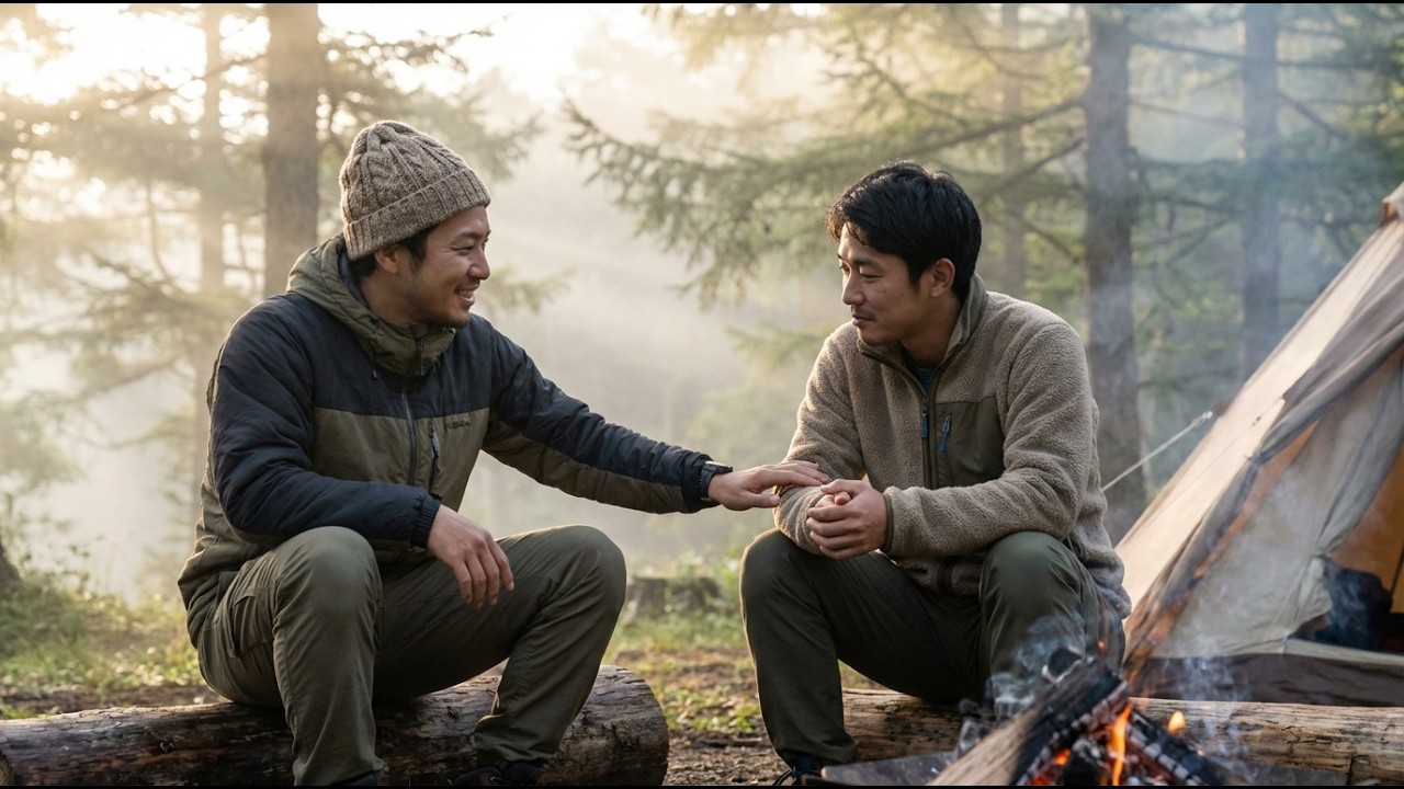 親友と二人きりでキャンプした夜 ― 焚き火の前で距離が縮んだ瞬間