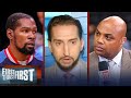 Kevin Durant fires back at Charles Barkley's 'bus rider' critique | NBA | FIRST THINGS FIRST