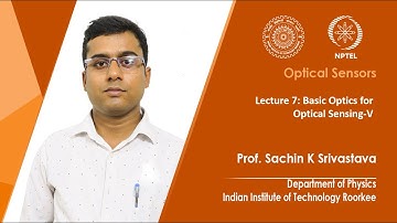 Lecture 7: Basic Optics for Optical Sensing-V