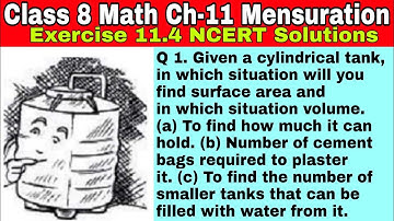 Class 8 Ex 11.4 Q 1  | Mensuration | | Math NCERT Solutions | Chapter 11 | CBSE | Exercise 11.4