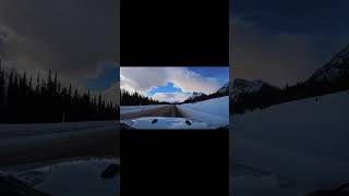 Breathtaking Winter Roadscape with Snow Cover #360video #automobile #scenichighway