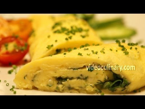 French Omelet with Cheese & Herbs Recipe