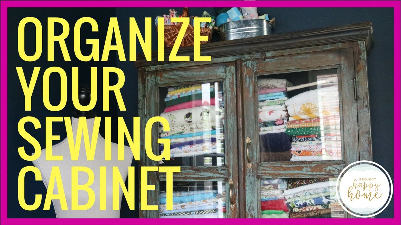 HOW TO ORGANIZE YOUR SEWING CABINET || Organized Space Collab with Davee K