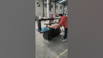 High speed automatic strapping machine with top press for Corrugated cardboard #strappingmachine