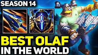 RANK 1 BEST OLAF IN SEASON 14 - AMAZING GAMEPLAY! | League of Legends