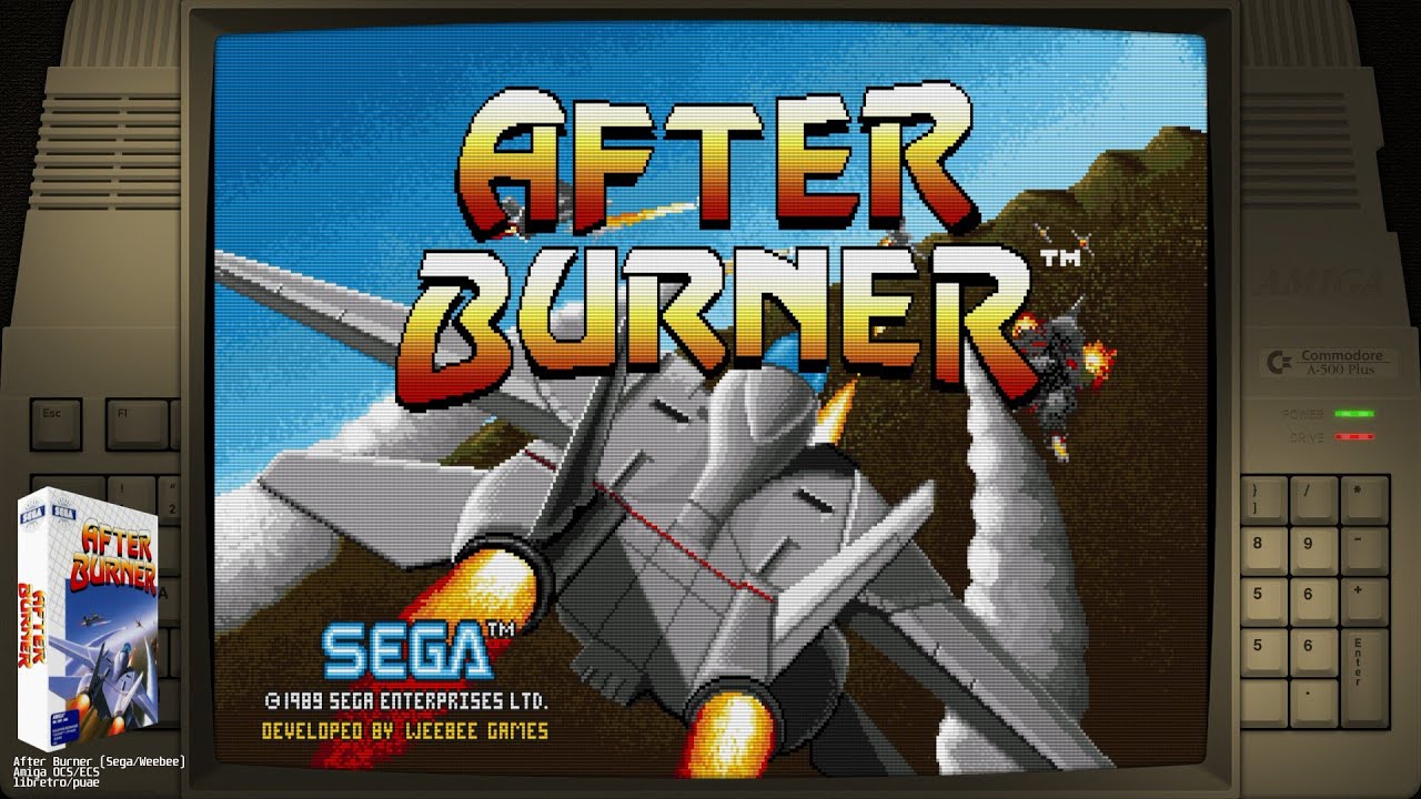 Jeu After Burner Sur Amiga – Version PAL Complète Avec Manuel – Bon état