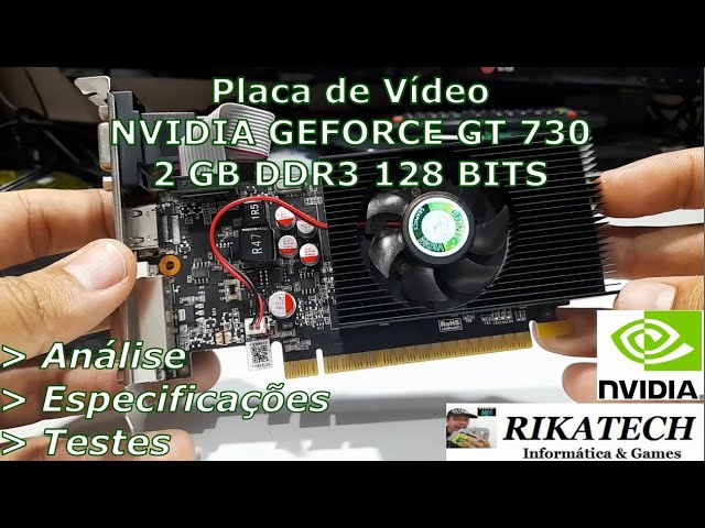 Placa de Vídeo Nvidia GeForce GT 710 2GB DDR3 PCI-Ex com HDMI - RIKATECH