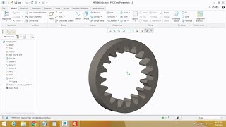 HOW TO DESIGN INTERNAL SPUR GEAR IN CREO PARAMETRIC