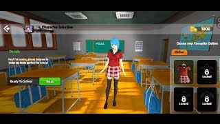 High School girl  love simulator life gameplay screenshot 2