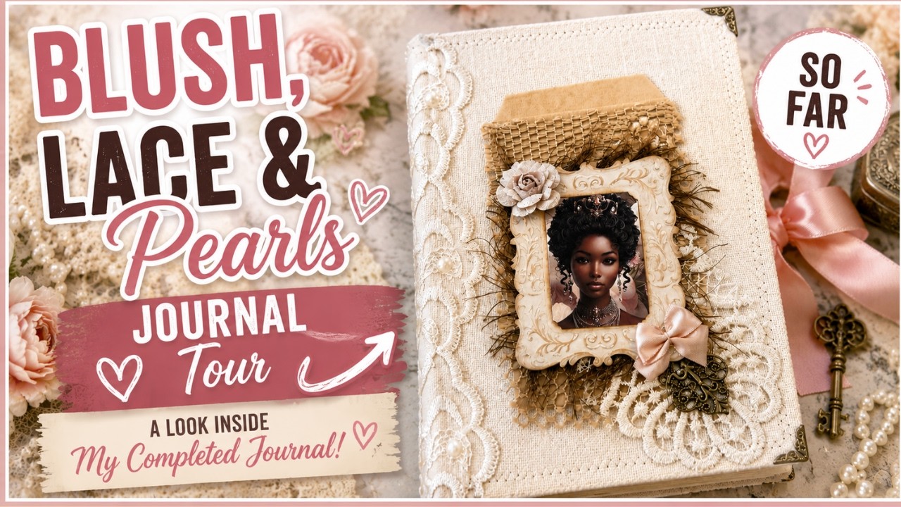 Shabby Chic Journal Cover Flip Through 💕 | Blush, Lace & Pearls