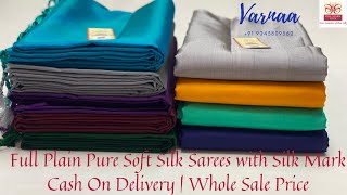 PLAIN PURE SOFT SILK SAREES ONLINE SHOPPING WITH PRICE screenshot 3