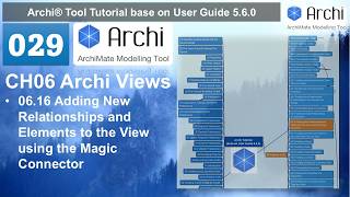 Archi Tutorial 029 - ch06 Archi Views - 06.16 Using Magic Connector