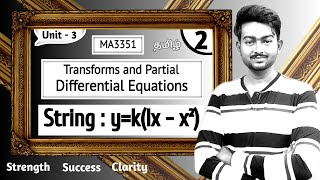 Type 1: Vibrating String with Zero Initial Velocity based Problem in Tamil Unit 3 Application of PDE