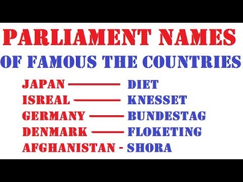 Video: What Is The Name Of The Parliament In Different Countries