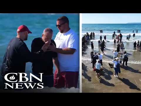 Social Media Post Sparks Mass Ocean Baptism in UK as 170 Declare Faith in Jesus