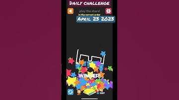 Squiggle drop - daily challenge April 23 | play the chord #applearcade #dinsun #squiggledrop