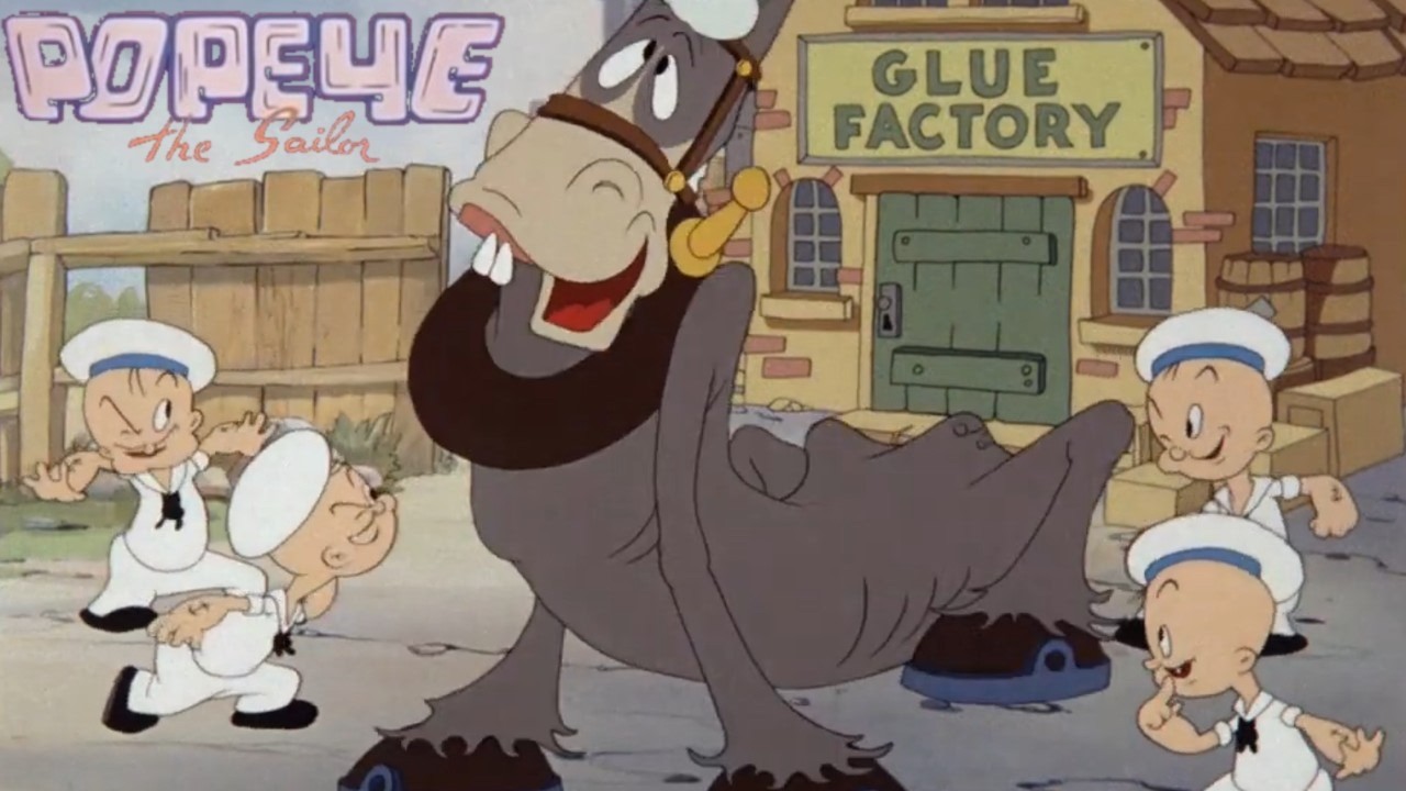 Her Honor the Mare 1943 Popeye the Sailor Famous Studios Cartoon Short Film | #Popeye Film Review