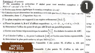 Bac d 2023 Mauritanie : correction d’exercice 4 partie 1