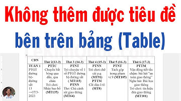 🖥️ Cách khắc phục lỗi không thêm được tiêu đề phía trên bảng (table) trong Word 365