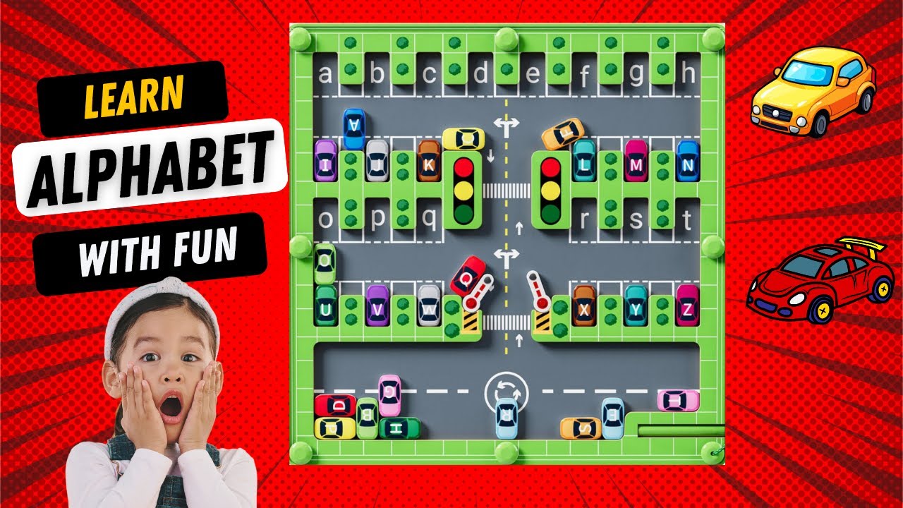 Park the Cars in ABC Order:Fun Alphabet Learning Game for Kids