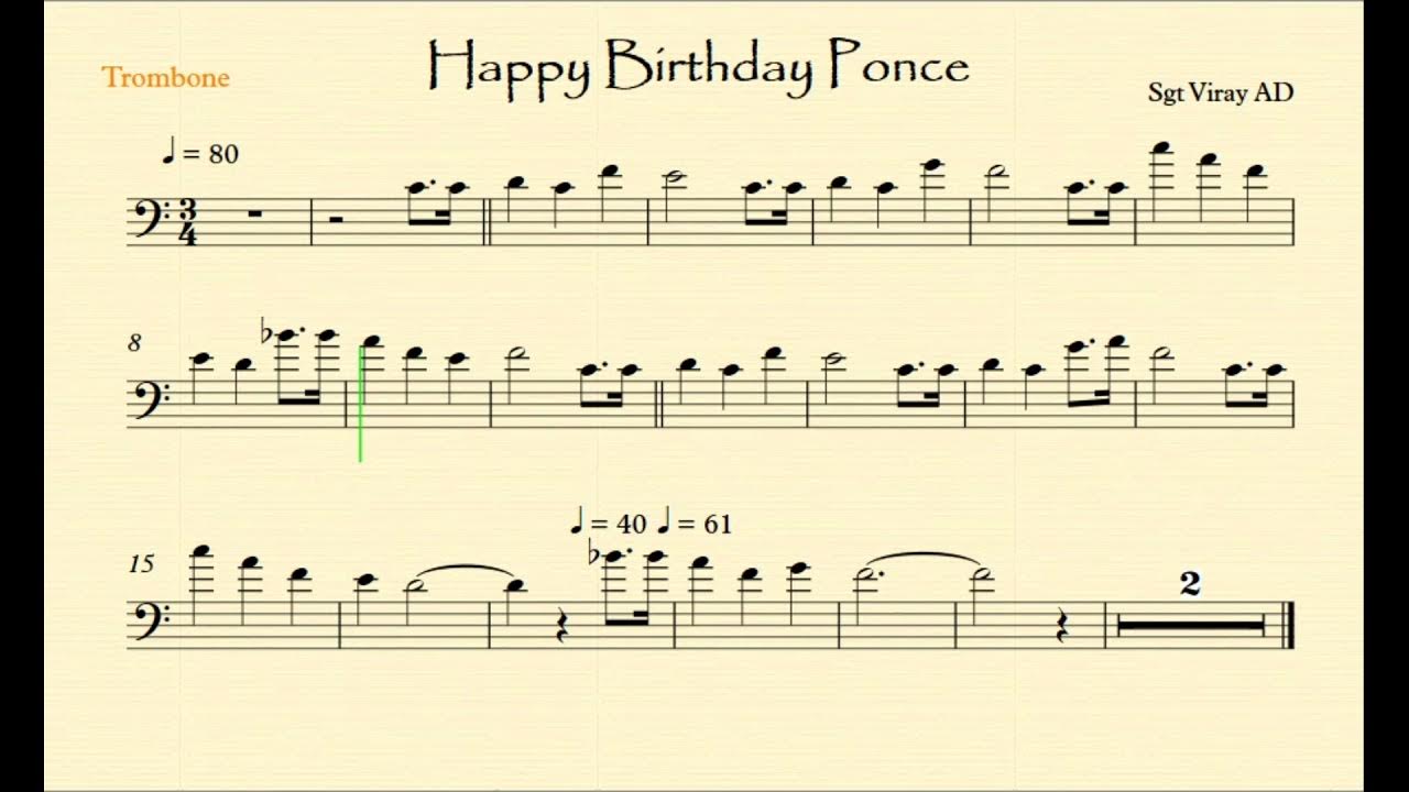 How To Play Happy Birthday On Trombone www.youtube.com