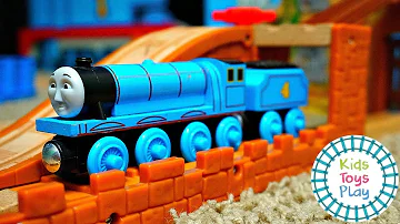 Giant Thomas the Train Wooden Railway Track Build Video for Kids