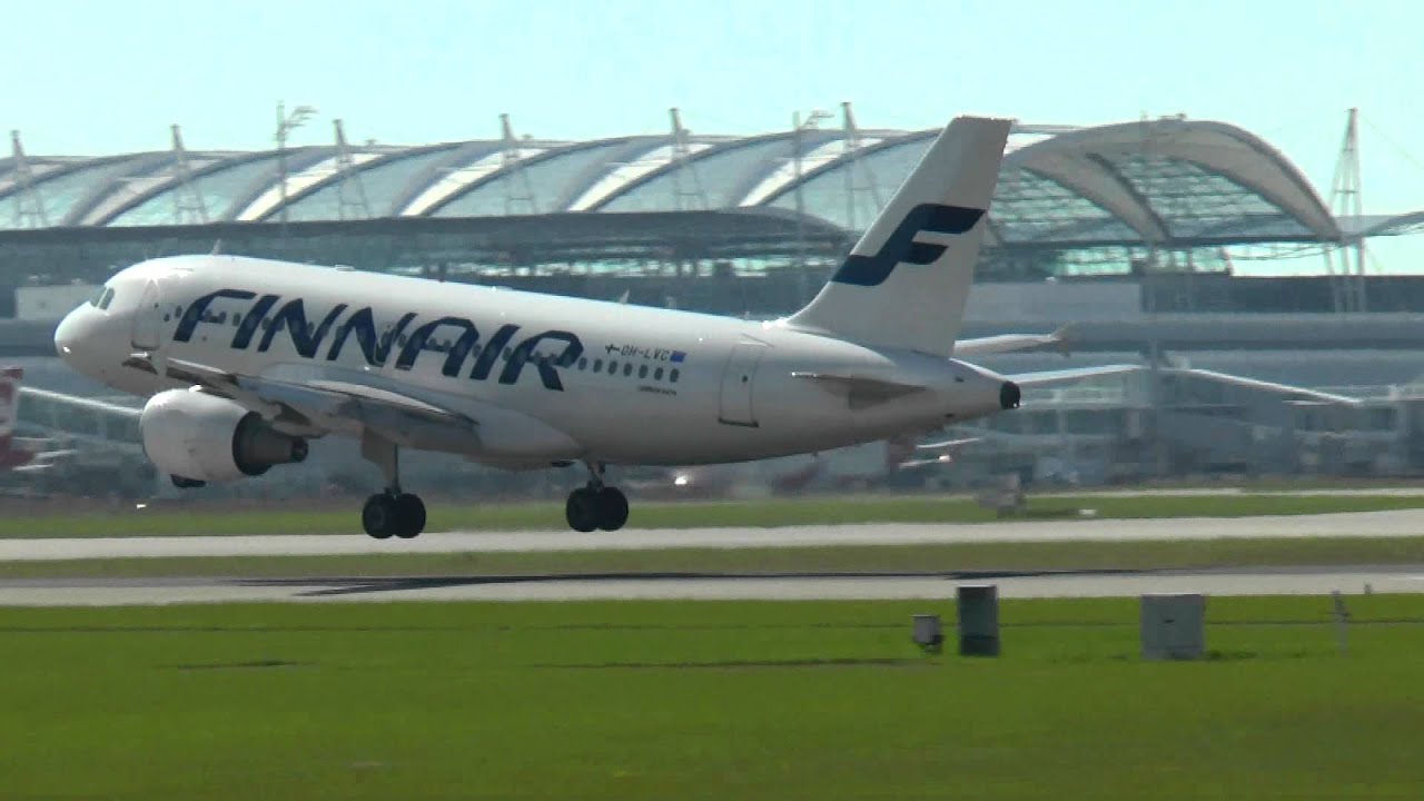 Finnair A319 - OH-LVC - Landing in Munich - (HD)
