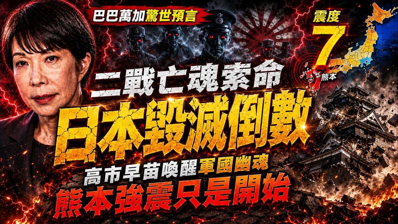 【熊本地震比921恐怖】《二戰亡靈引爆熊本地震？高市早苗喚醒軍國幽魂，日本毀滅倒數開始》