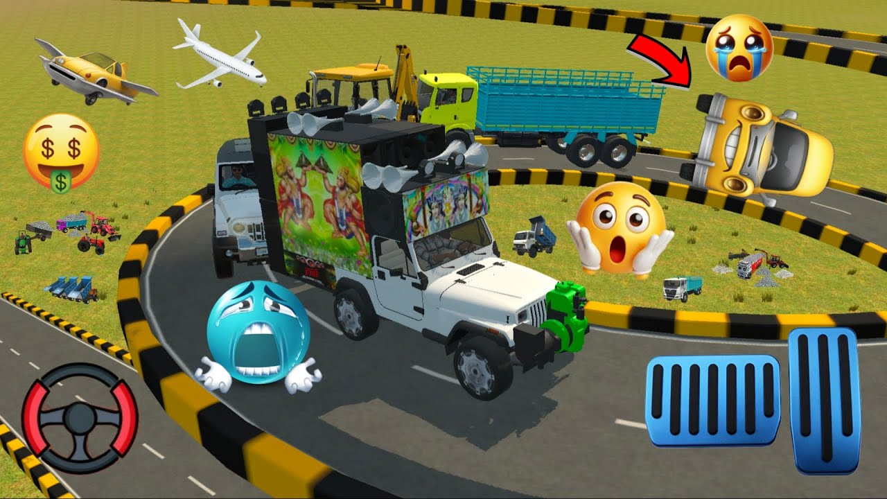 Dj pickup Bolero gadi wala gam🌜 INDIA का सबसे ऊंचा डिजे Super mega Ramp GTA-5 Top bus Tractor #dj #2