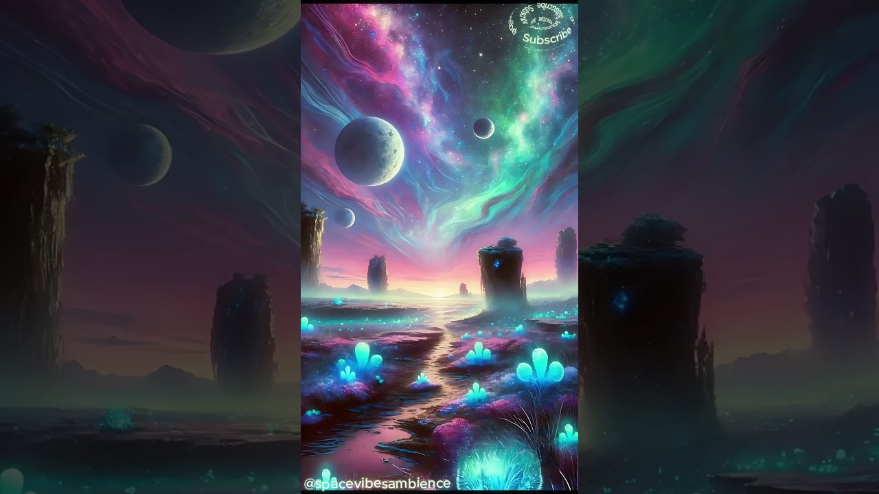 Exploring an alien world floating through 