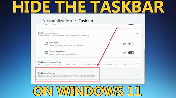 How To Hide The Taskbar In Windows 11