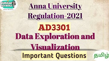 AD3301 Data exploration and visualization important questions in tamil||Anna university reg-2021.#ai