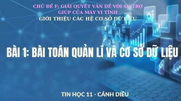 TIN 11 - CÁNH DIỀU -  CHỦ ĐỀ  F - BÀI 1: Bài toán quản lí và cơ sở dữ liệu