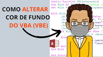 COMO MUDAR A COR DE FUNDO DO VBA (VBA) ACCESS OU EXCEL-O Sabino