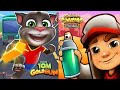 TALKING TOM GOLD RUN VS SUBWAY SURFERS GAMEPLAY WINTERS 